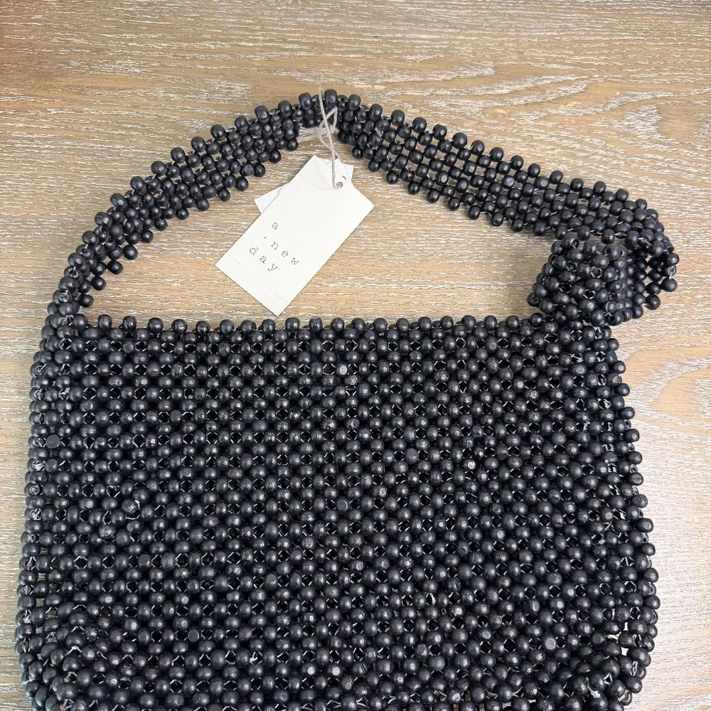 Beaded Shoulder Bag - A New Day™ Black - Picture 4 of 4